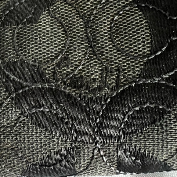 Coach Gramercy Signature Stitch OP Art Accordion Zip Wallet Rare - Picture 3 of 6